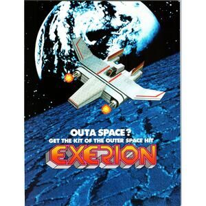 1984 Exerion Arcade Game Flyer Taito Space Shooter Universal Kit Promo